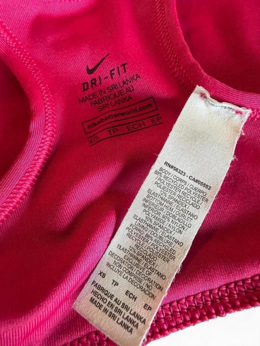 Nike Dri-FIT Pink Sports Bra with Black Band - Picture 5 of 5